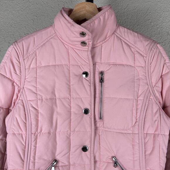 Lauren Ralph Lauren Green Label Petite Pink Quilted Small Jacket - Picture 2 of 5